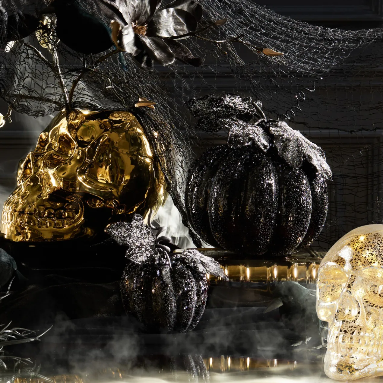 Beaded Pumpkin-Black