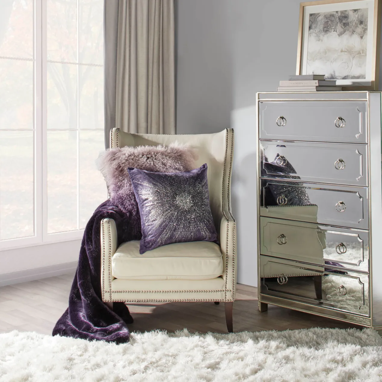 Bijou Throw - Aubergine