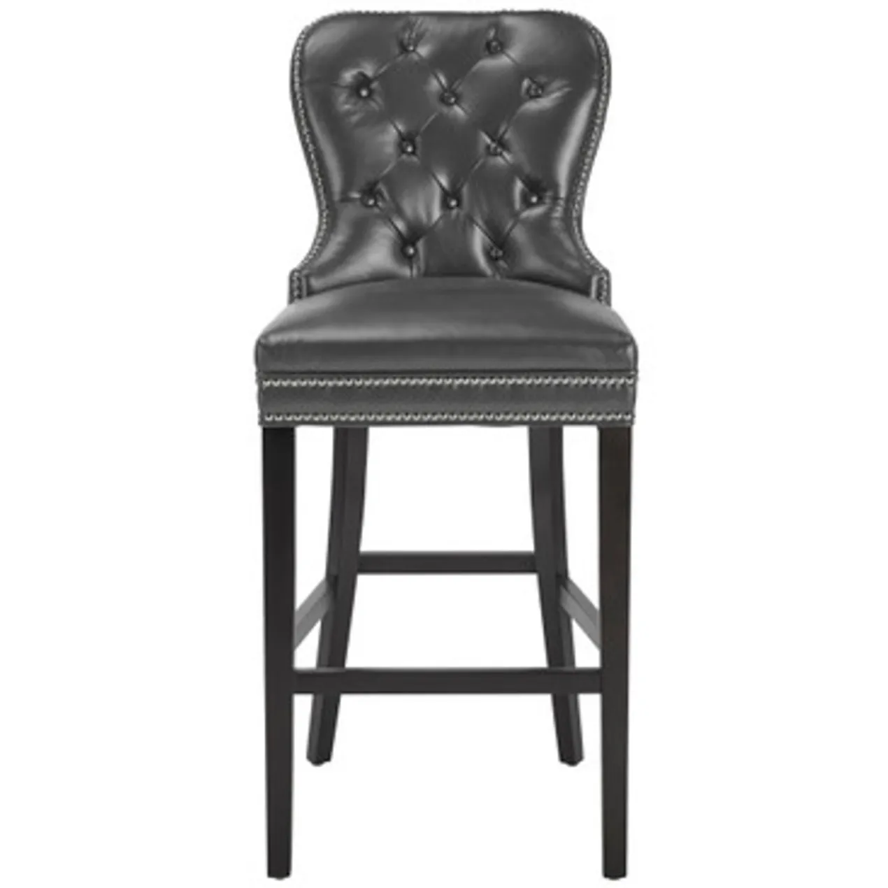 Charlotte Leather Stool - Espresso