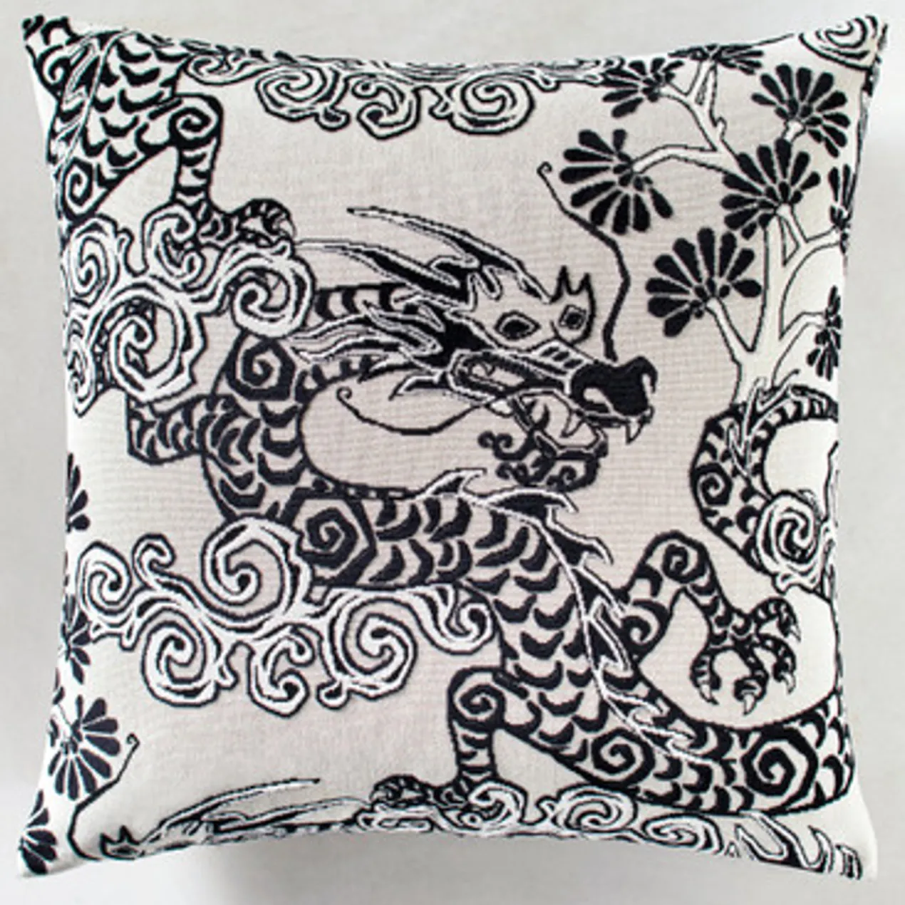 Dragon Pillow 22" - Black