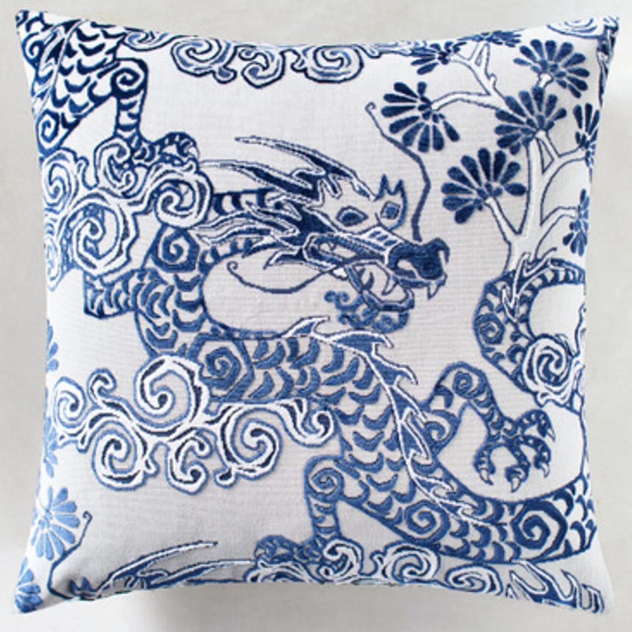 Dragon Pillow 22" - Sapphire
