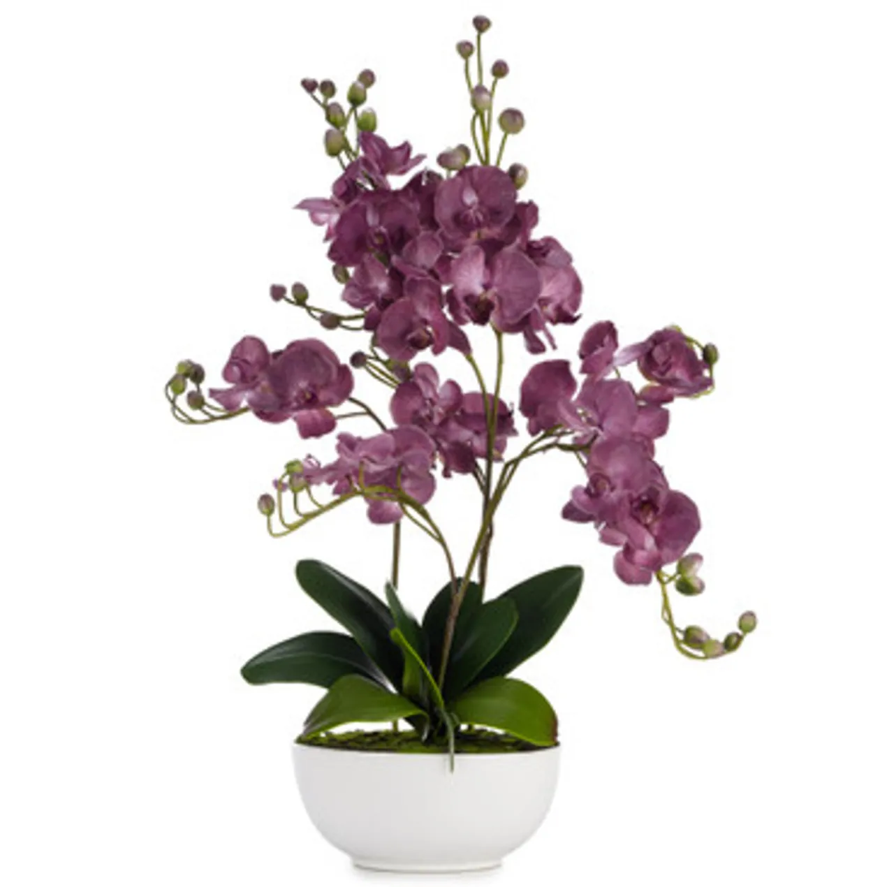 Faux Orchid Amethyst With Pot