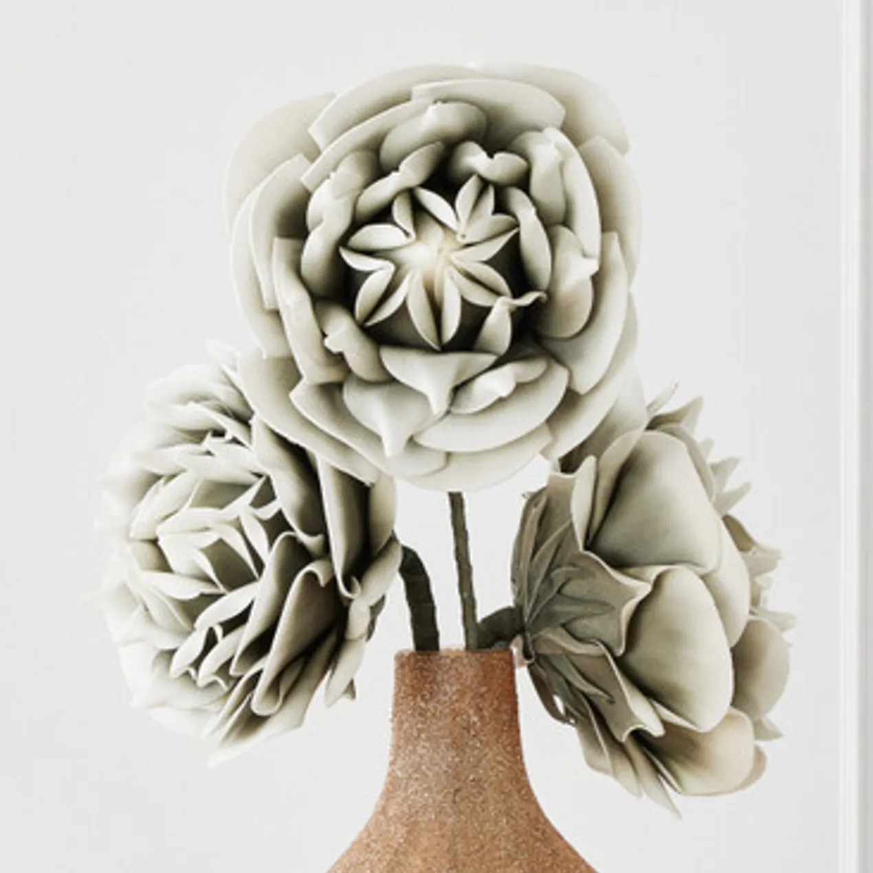 Faux Village Flower - Set of 3