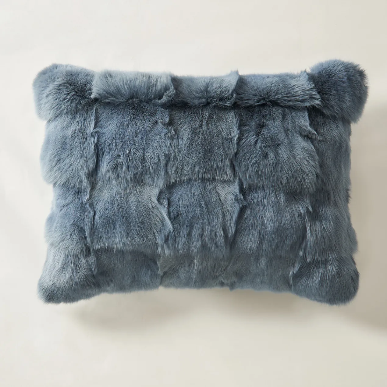 Fur Lumbar 14"x 20" - Blue