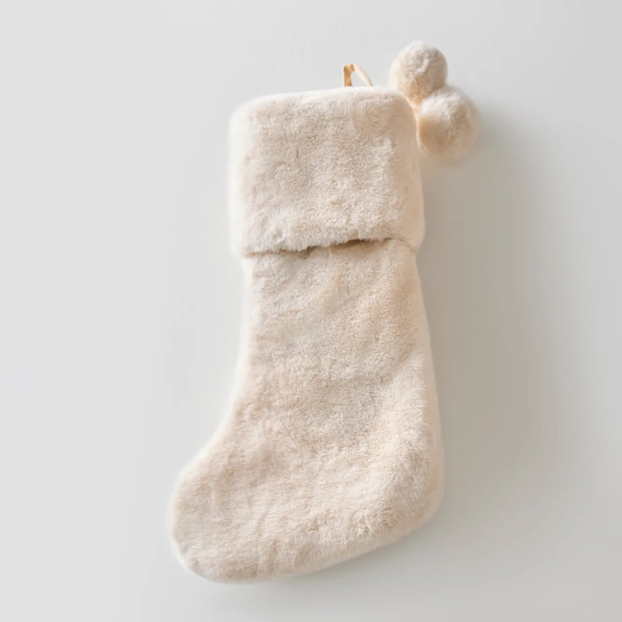 Fur Stocking - Ivory