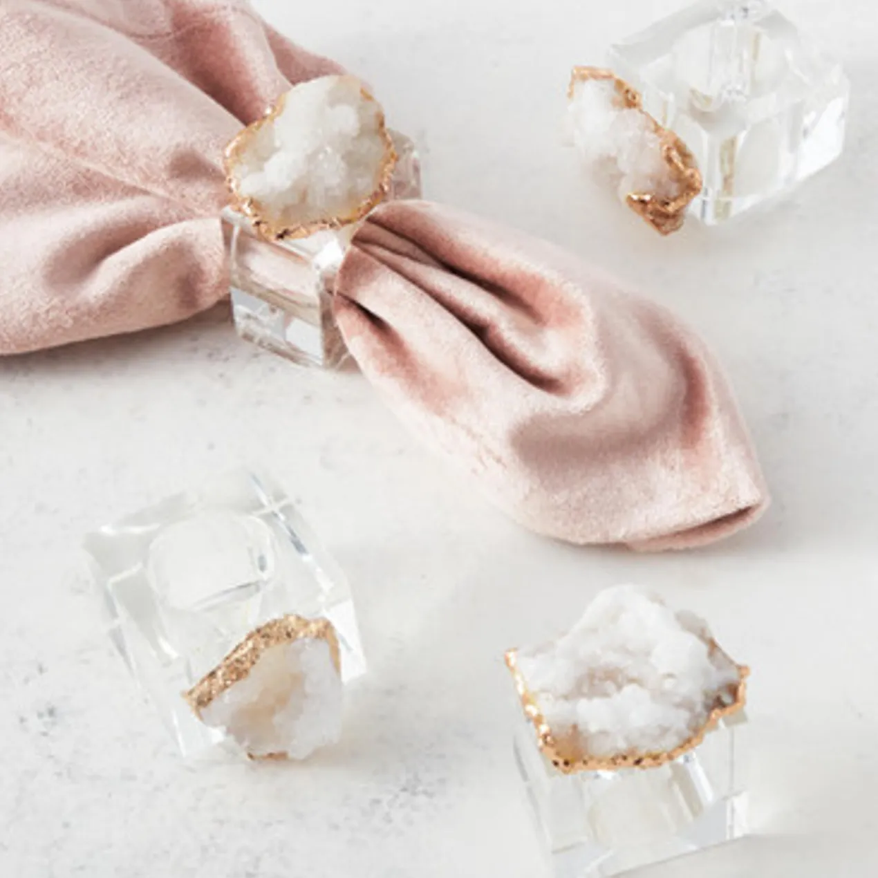 Geode Napkin Ring - Set of 4