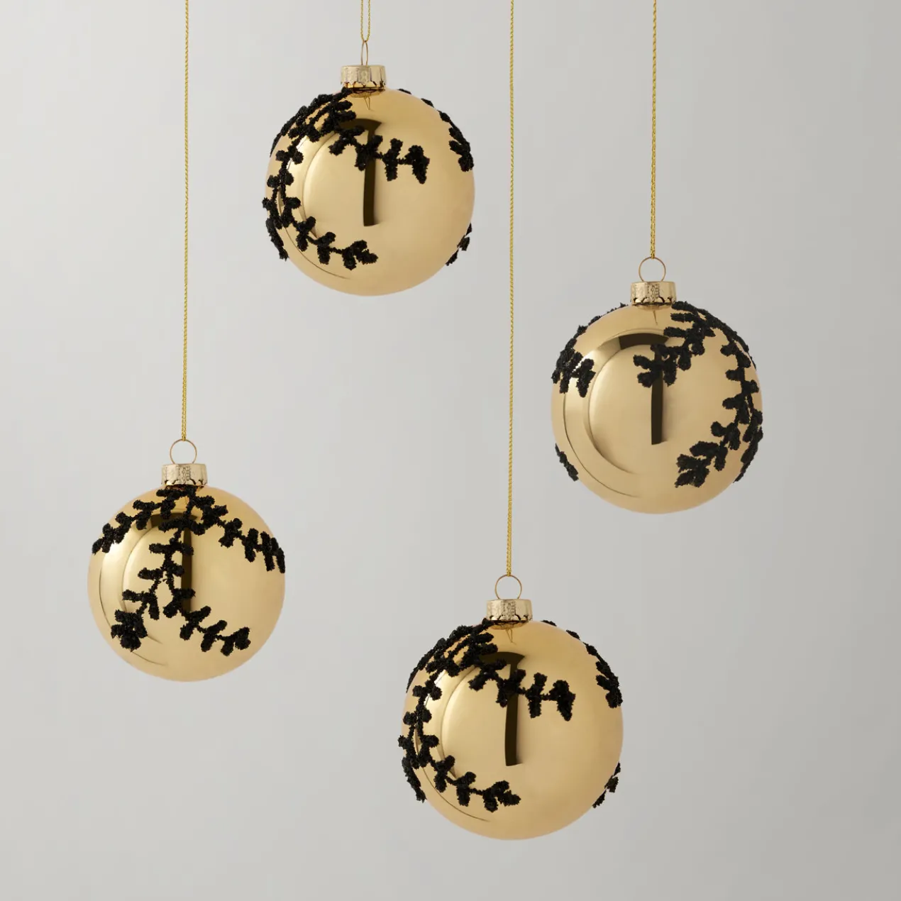 Glitter Vine Ornament - Set of 4