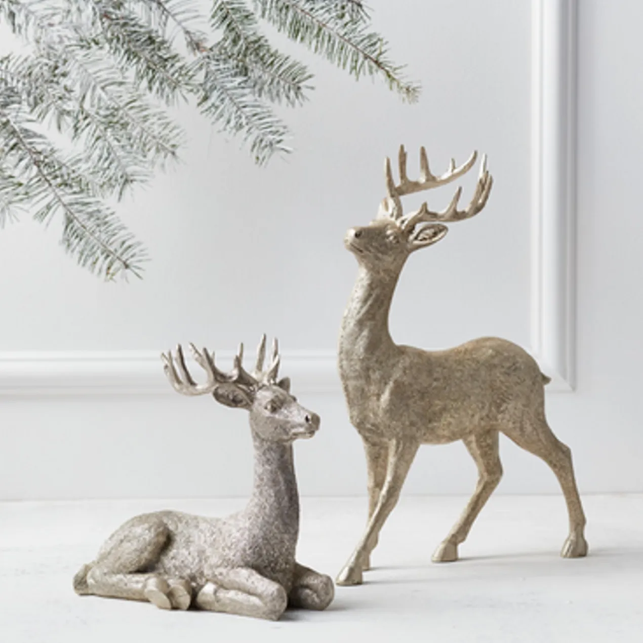 Majestic Deer - 8"H & 14"H