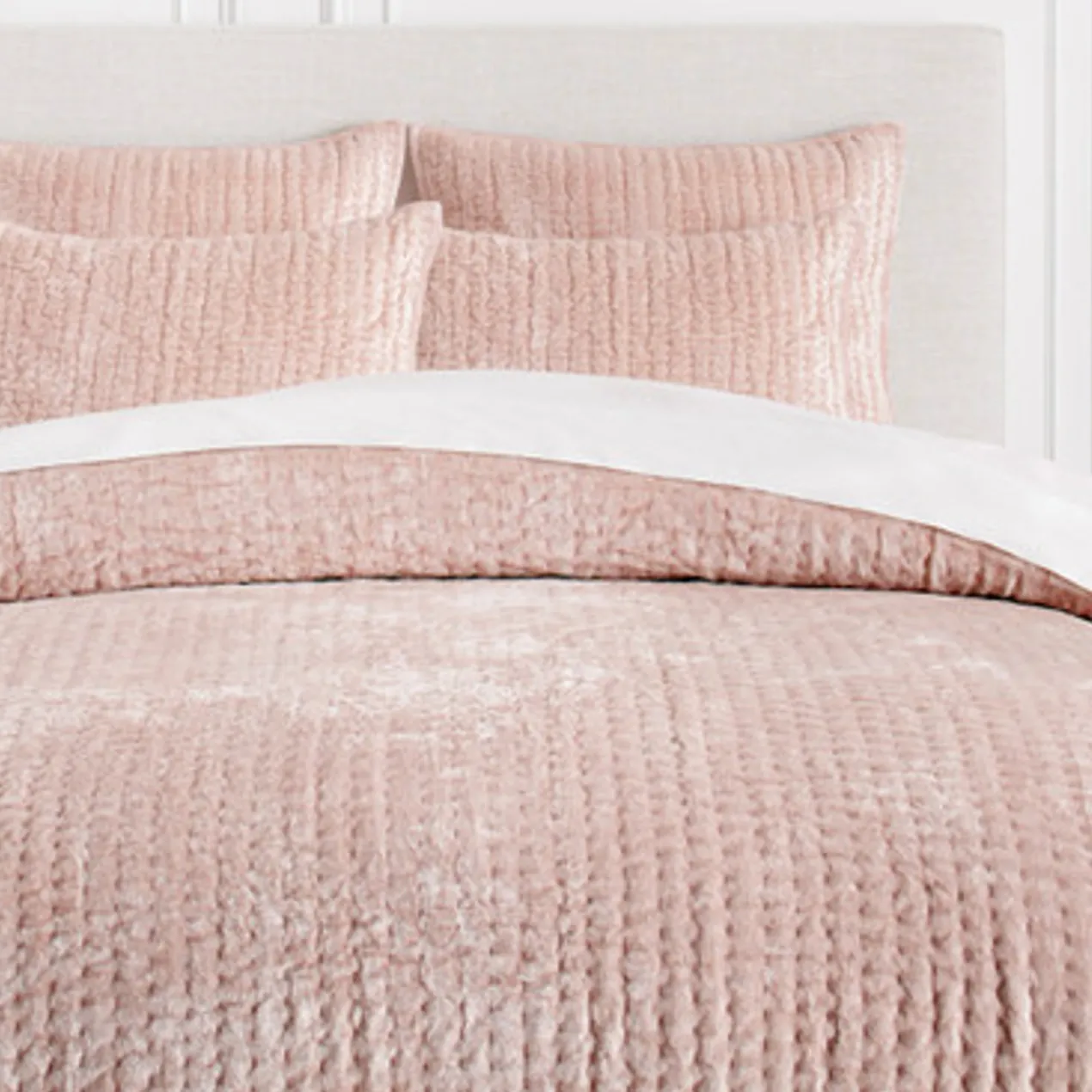 Mardon Velvet Bedding - Blush