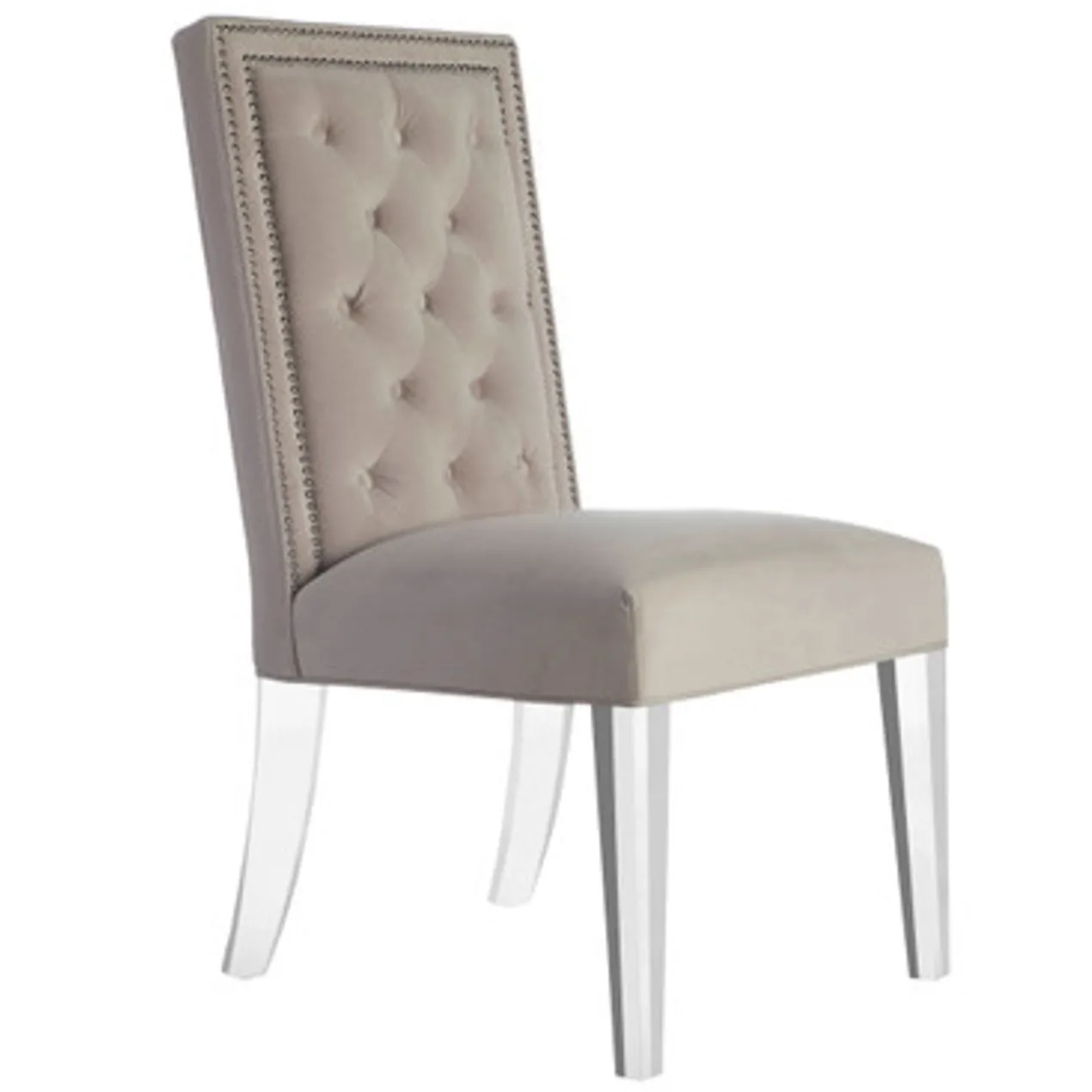 Maxwell Dining Chair With Nailheads - Acrylic