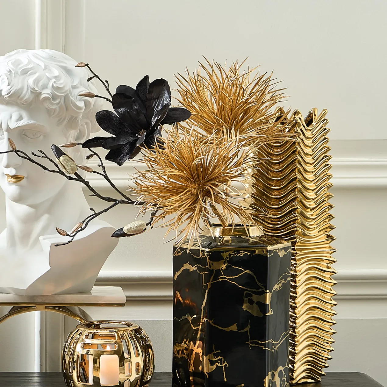 Metallic Sphere Stem - Set of 3