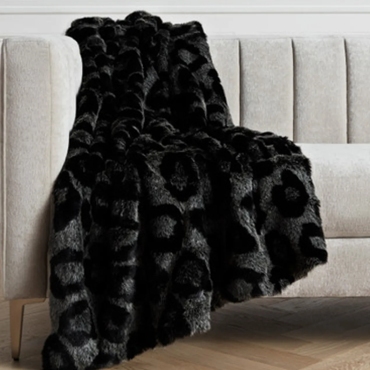 Mila Oversized Throw - Grey