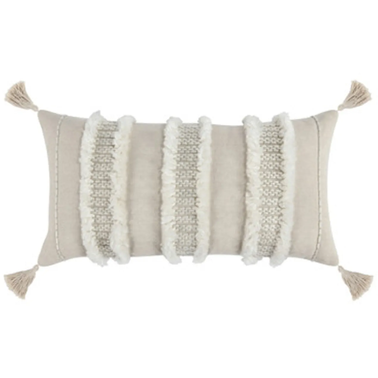 Mills Lumbar Pillow - Natural/Ivory