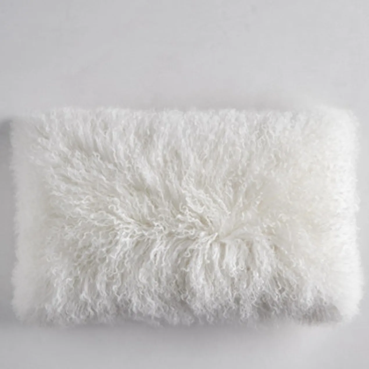 Mongolian Lumbar Pillow - White