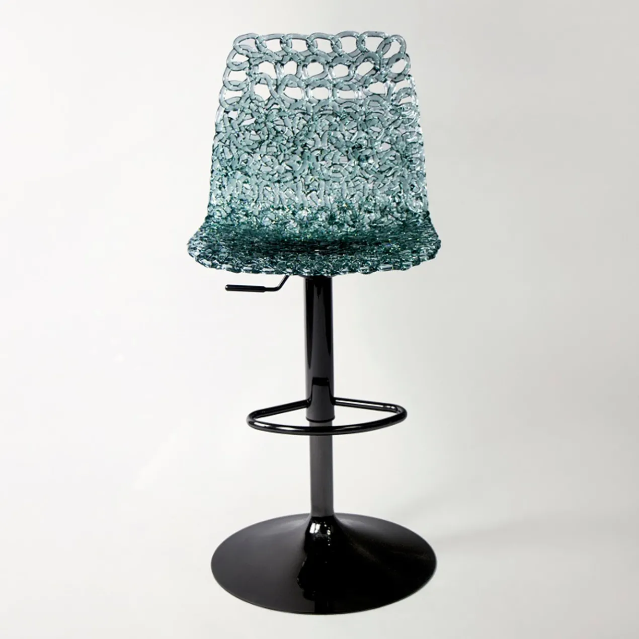 Ocean Blue Weave  Bar Stool