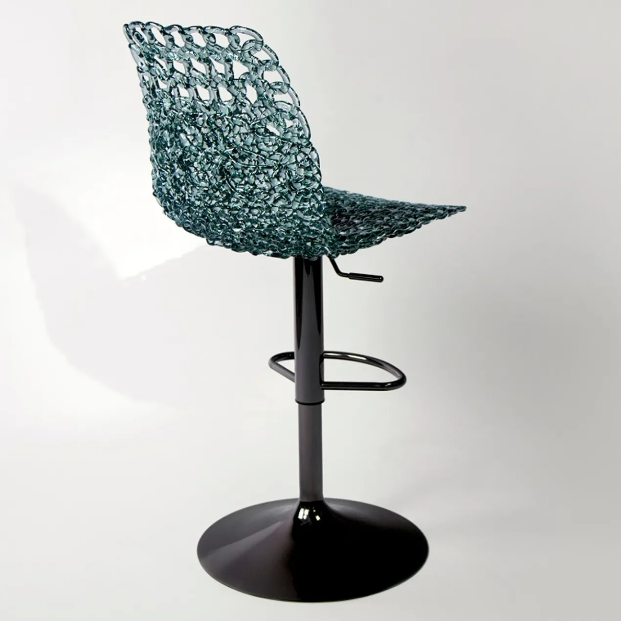 Ocean Blue Weave Bar Stool