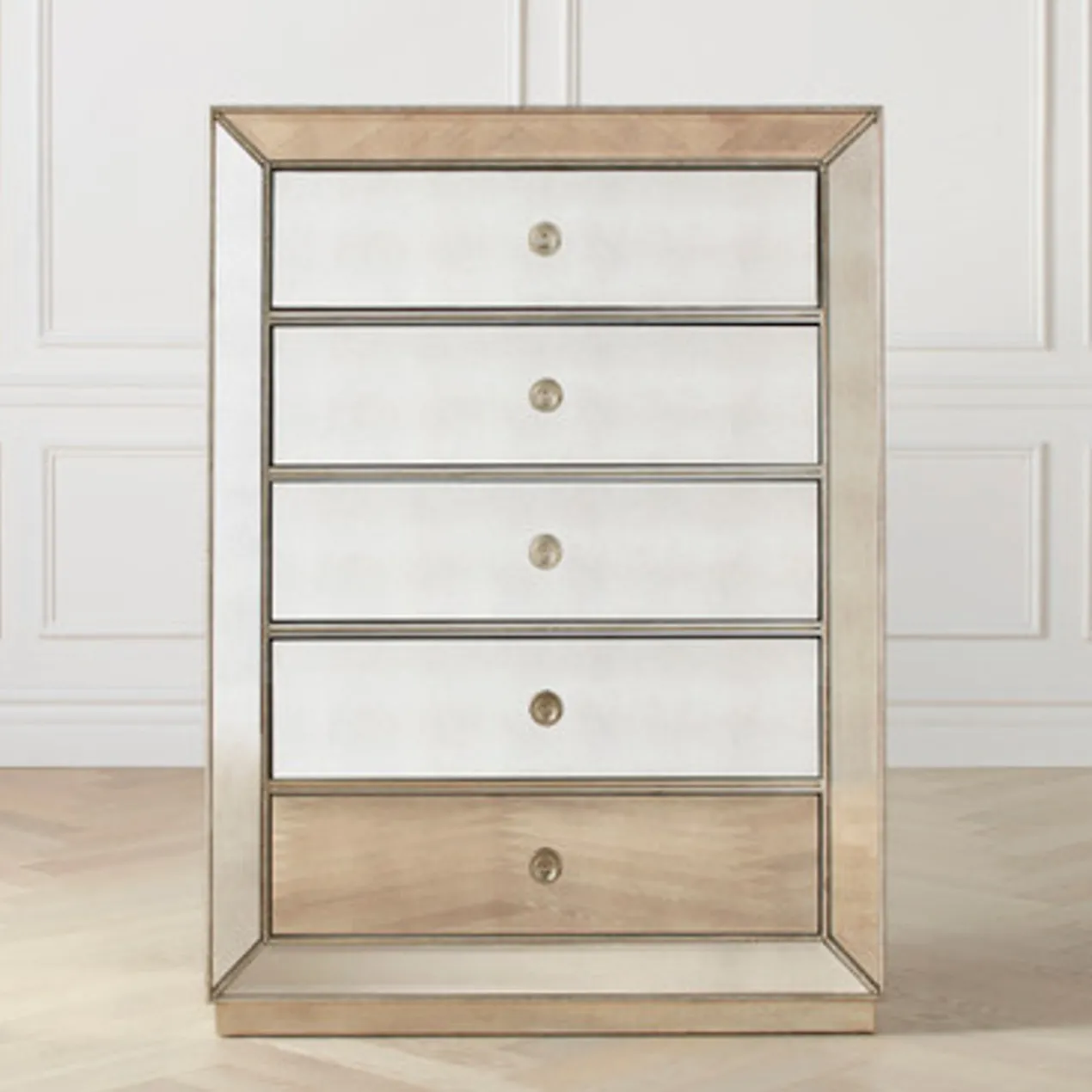 Omni Mirrored 5 Drawer Chest