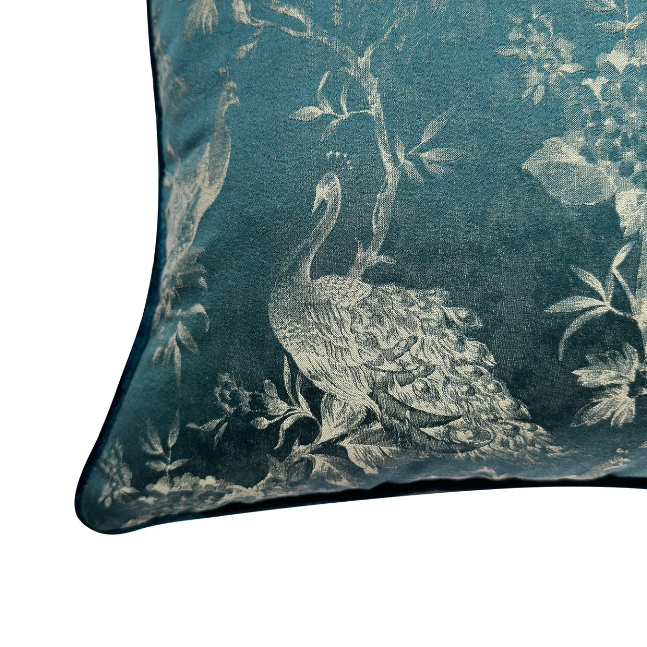 Peacock Pillow 20" - Teal