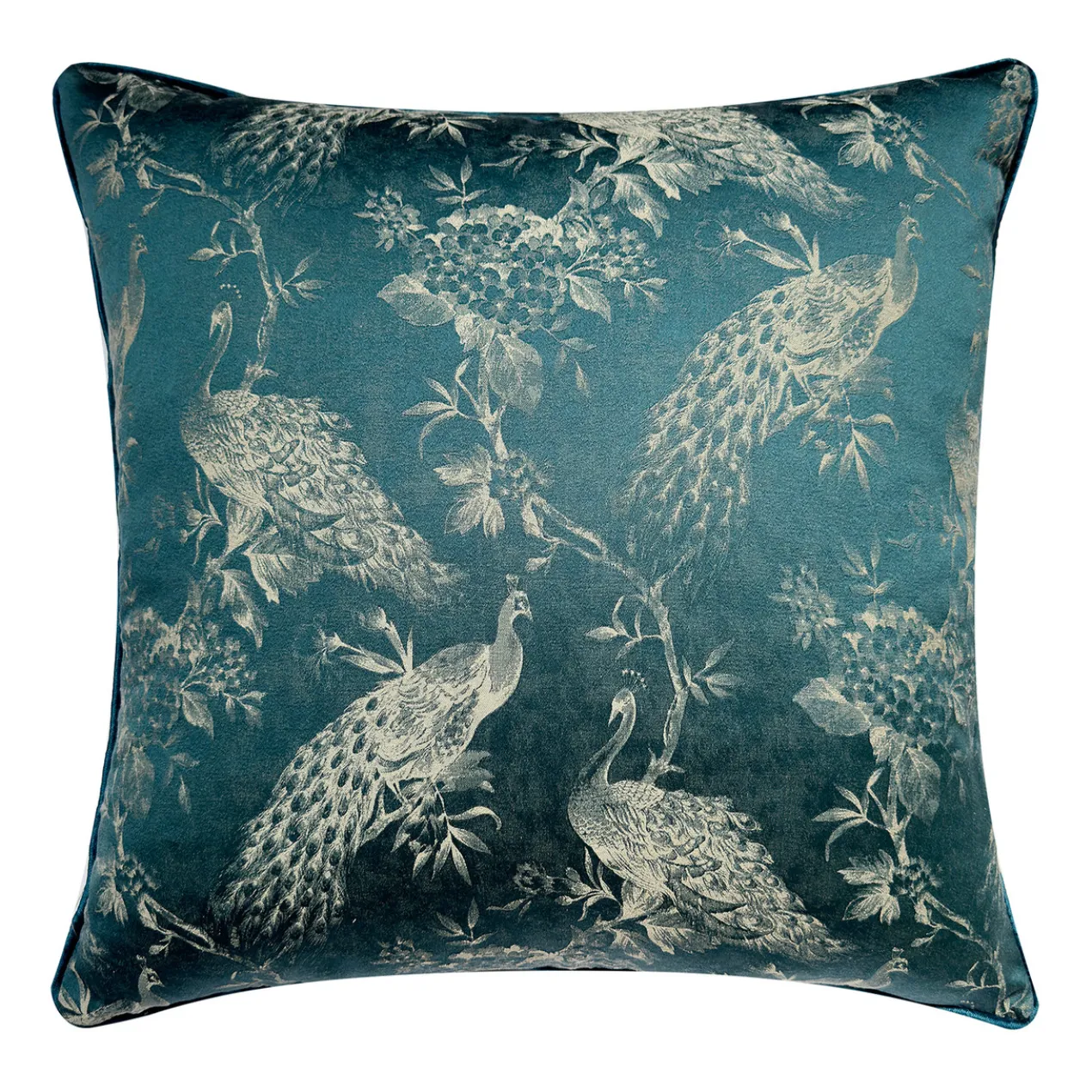 Peacock Pillow 20" - Teal