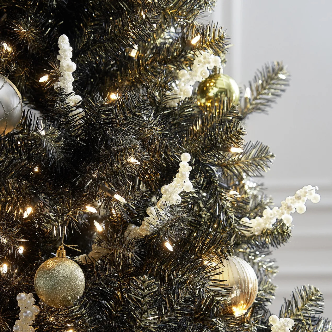 Pearled Icicle Tree Pick 21" - Set of 4