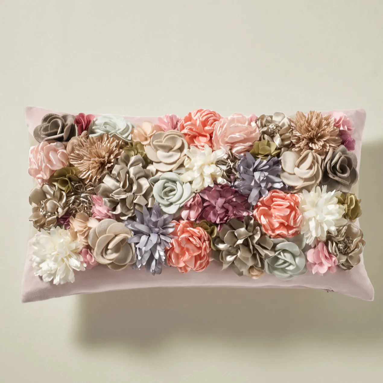 Posy Lumbar Pillow - Mauve