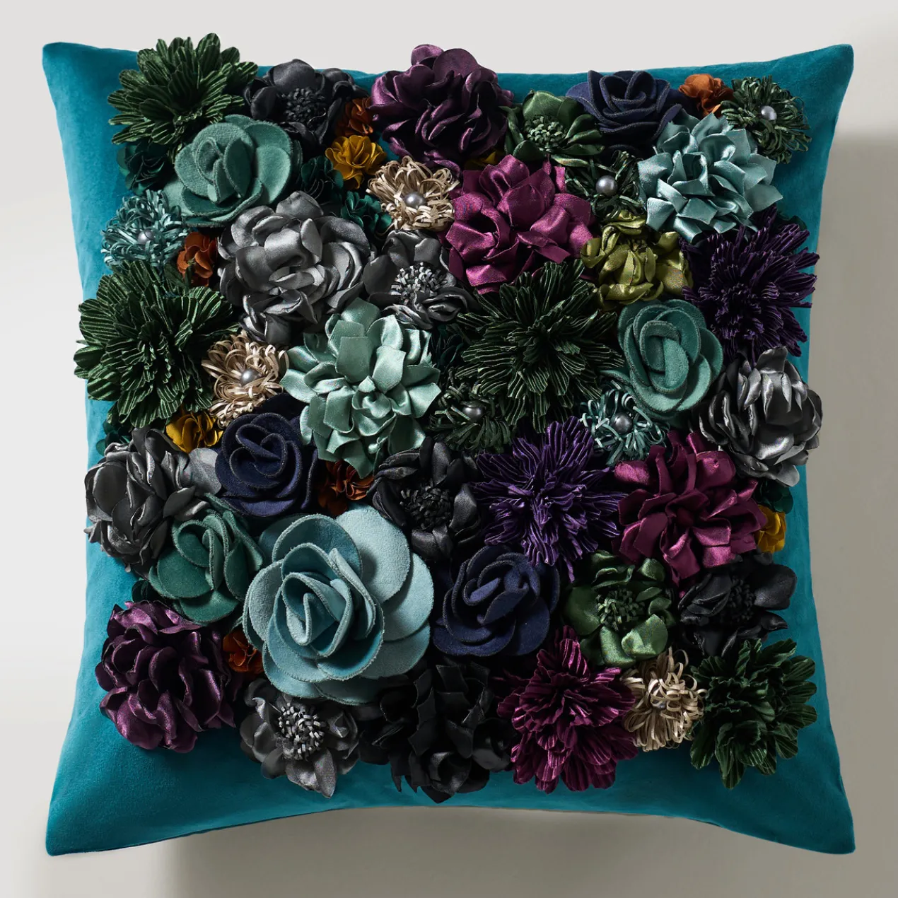 Posy Pillow 18" -  Cerulean