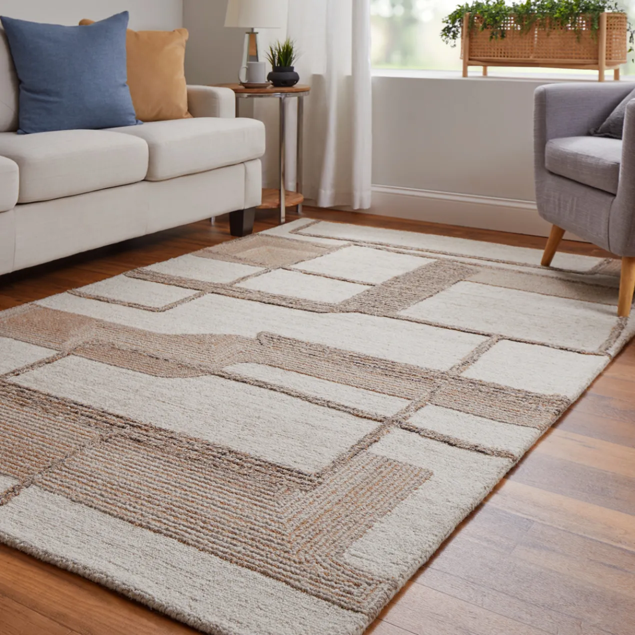Saris Rug - Ivory/Beige