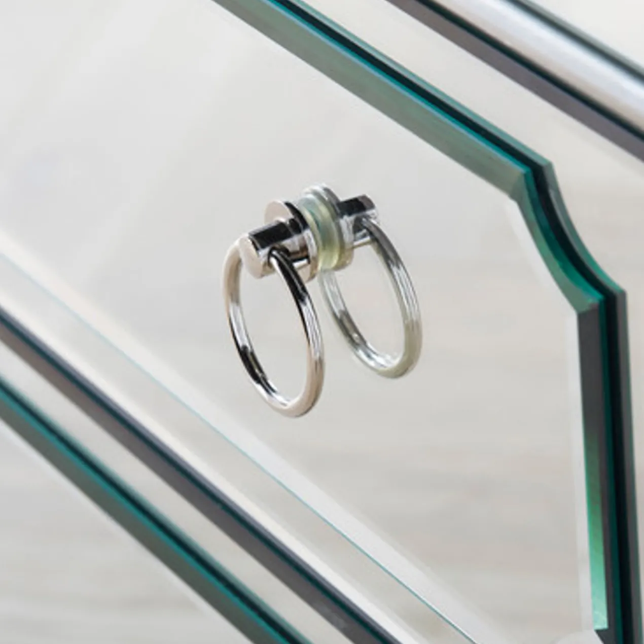 Simplicity Mirrored 5 Drawer Tall Chest