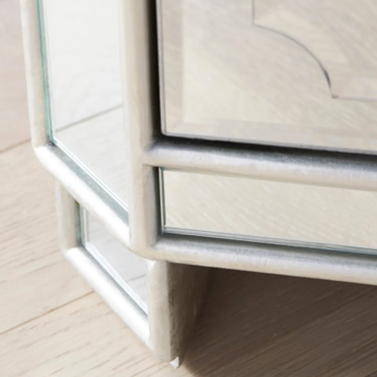 Simplicity Mirrored 5 Drawer Tall Chest