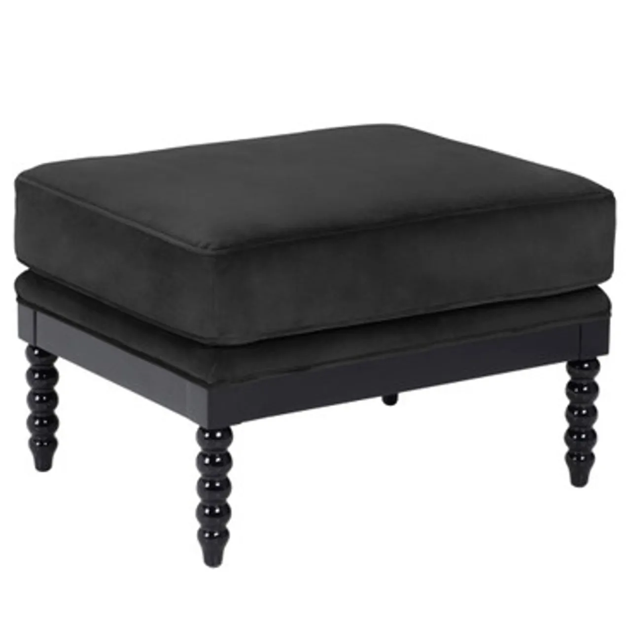 Spindle Ottoman - High Gloss Black