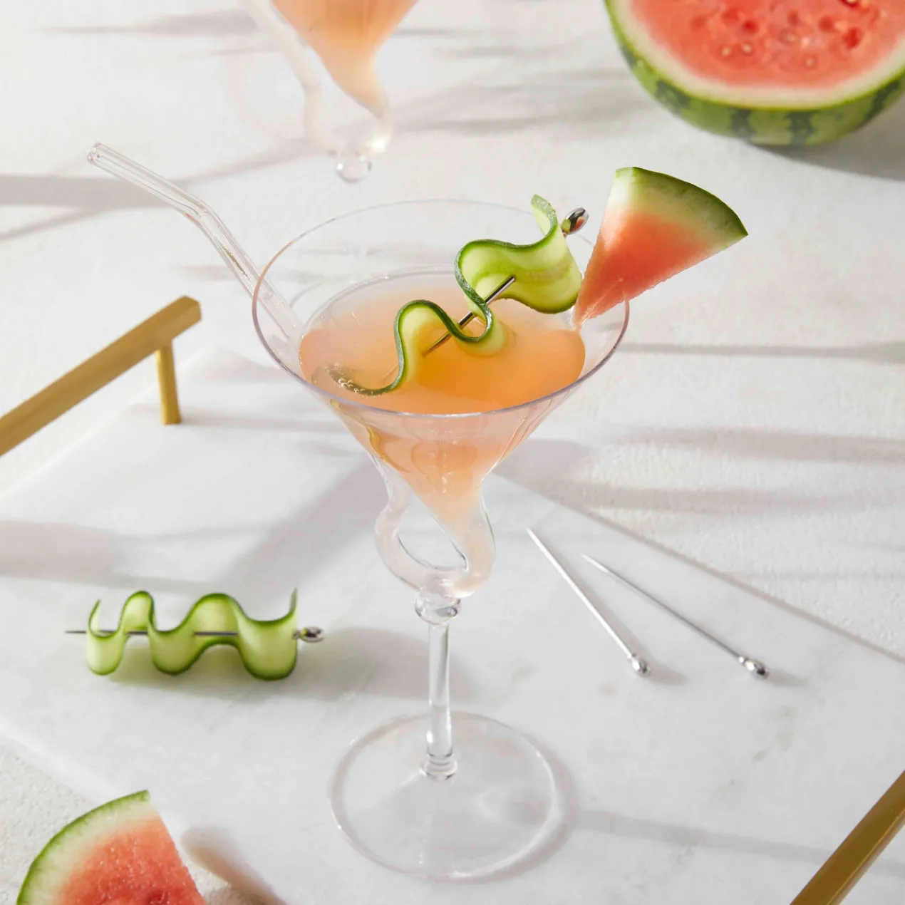 Straw Martini - Set of 2