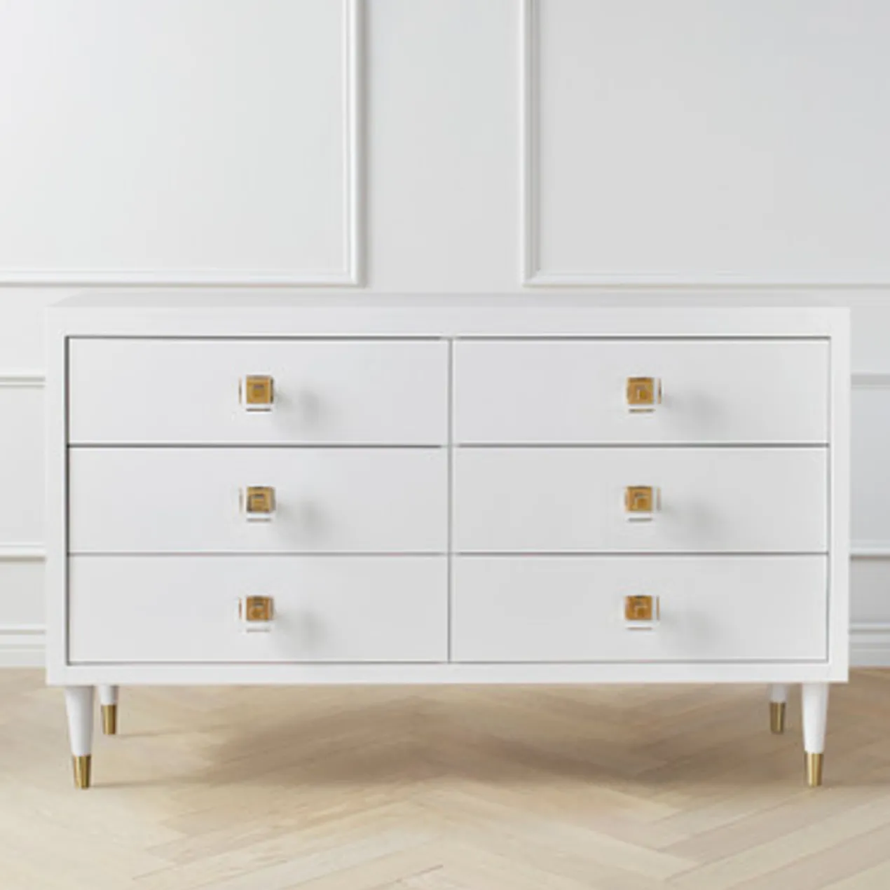 Uptown 6 Drawer Dresser - White