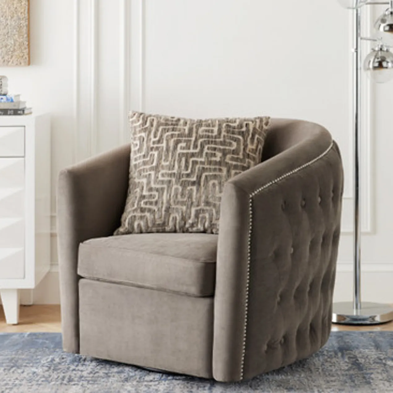 Vega Pillow 22" - Grey