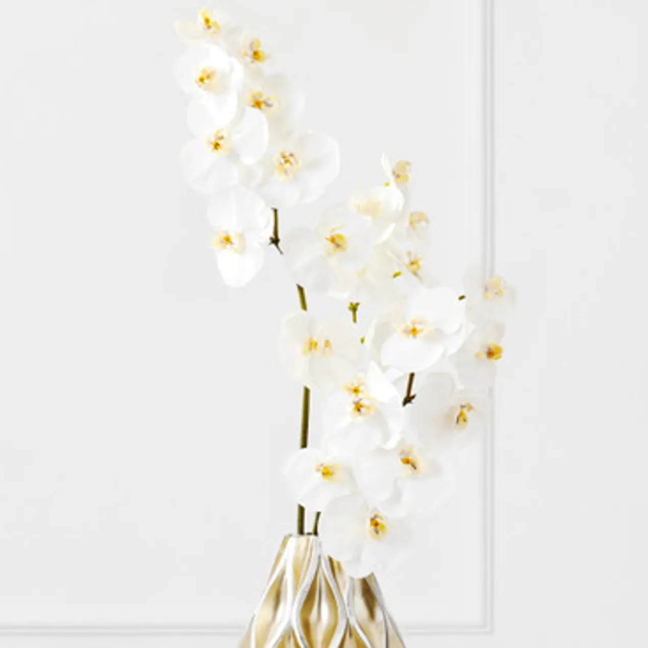 White Orchid Stem - Set of 3